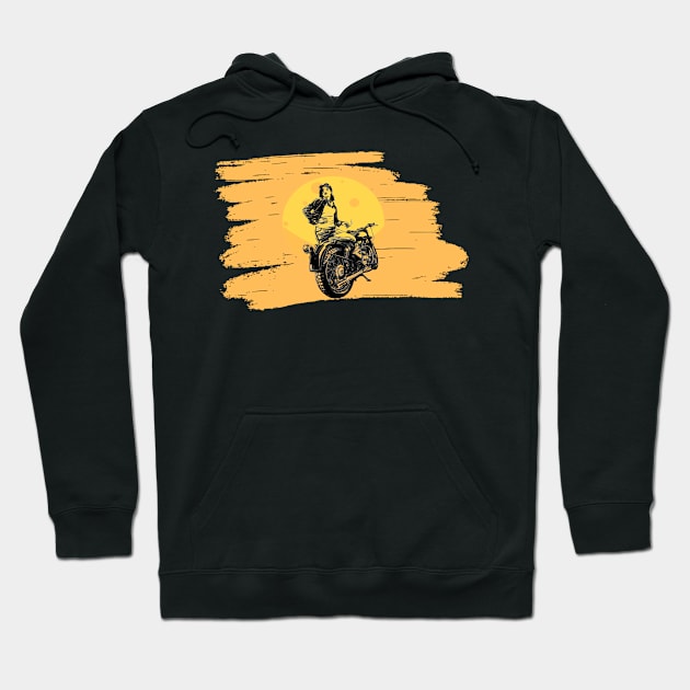 Chick rider Hoodie by TeeProDesigns